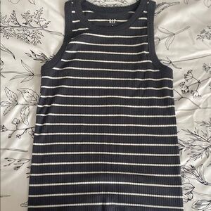 Striped Blue and White Tank Top